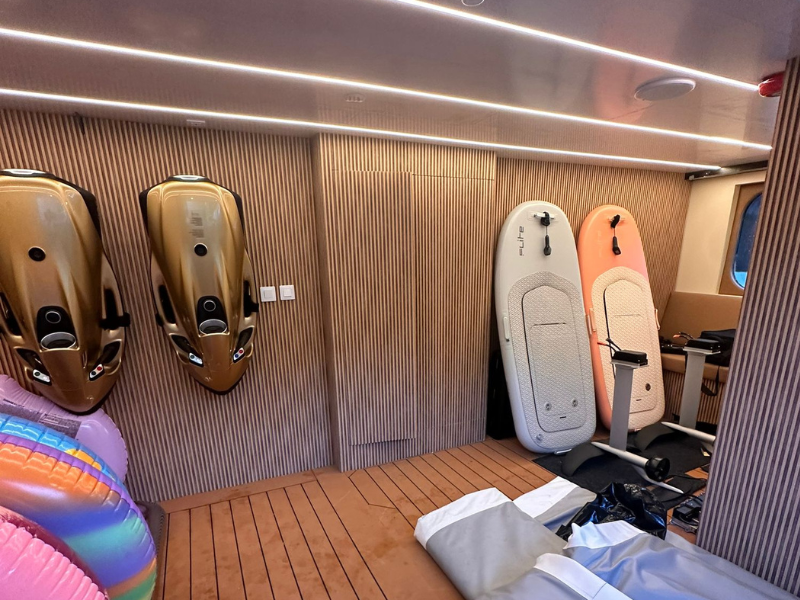 Water Toys Garage onboard MSY Scorpios