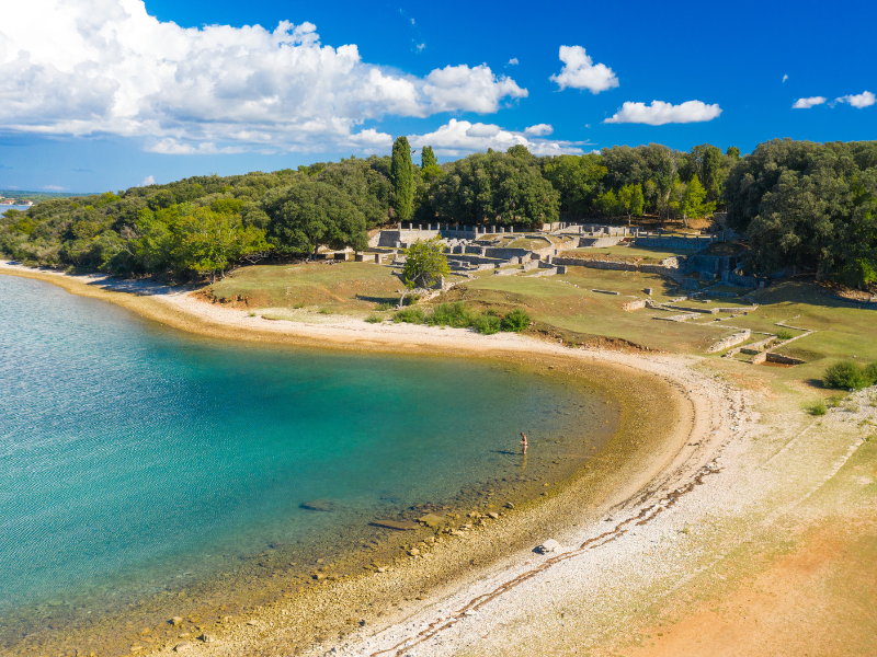 Ruins of Roman villa in Verige bay