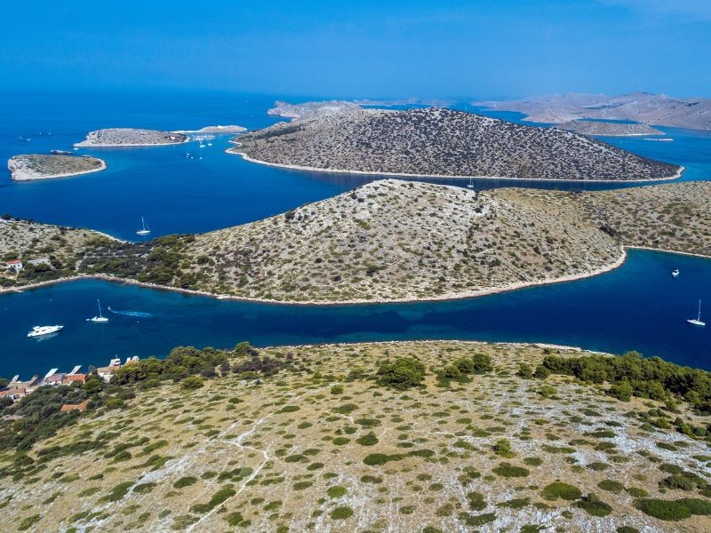 Aerial view of the Kornati Archipelago