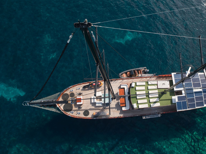Gulet Stella Maris from Air