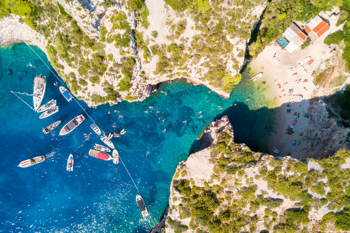 Stiniva Europe Best Beach 2016 Croatia BAy Hidden Cliffs Vis Komiža Biševo