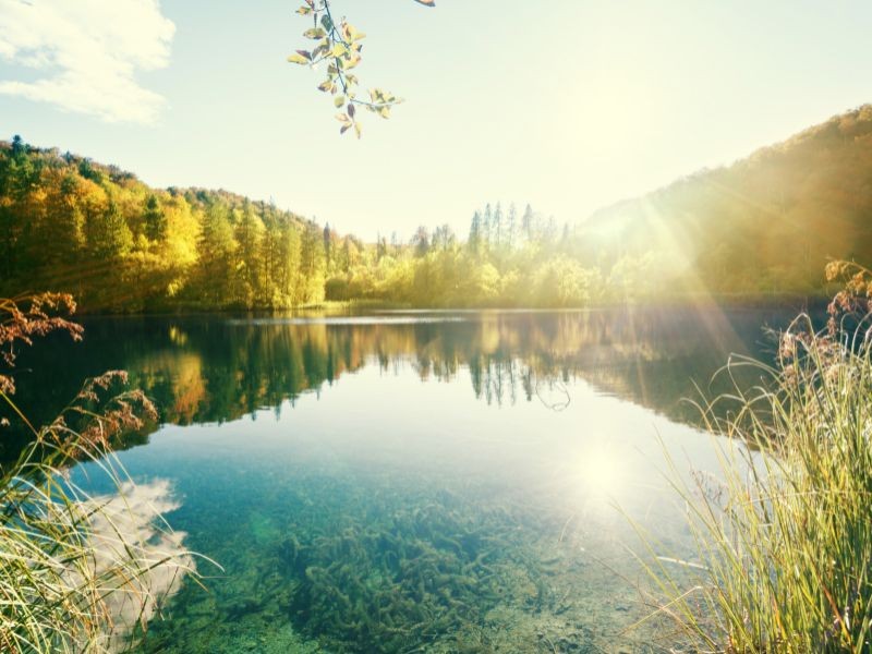 The lake in the National Park Plitvice lakes