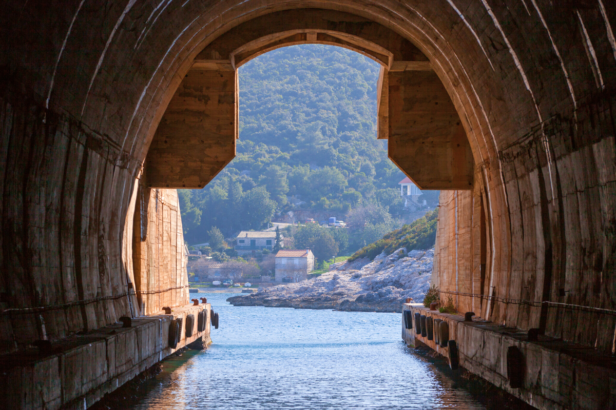 Vis Military Submarine Tunel Yugoslavia