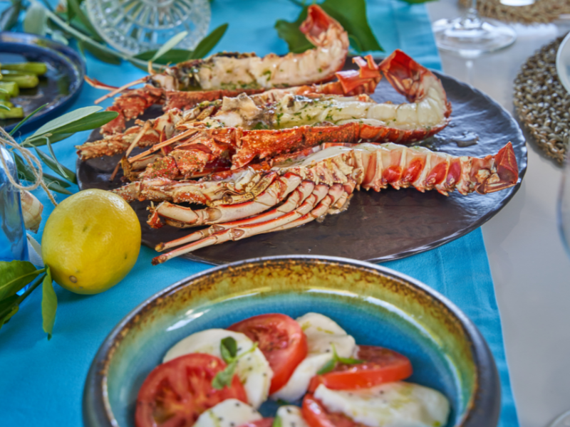 Fresh Lobster on a Yacht