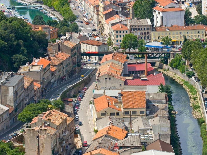 Aerial view of the city of Rijeka