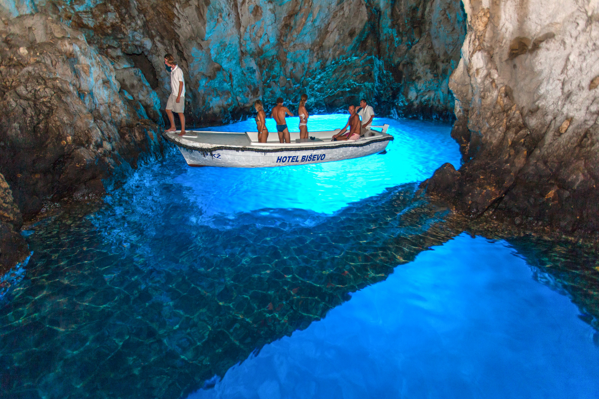 Blue Cave Vis Biševo Bisevo Nature Island Sea Cave