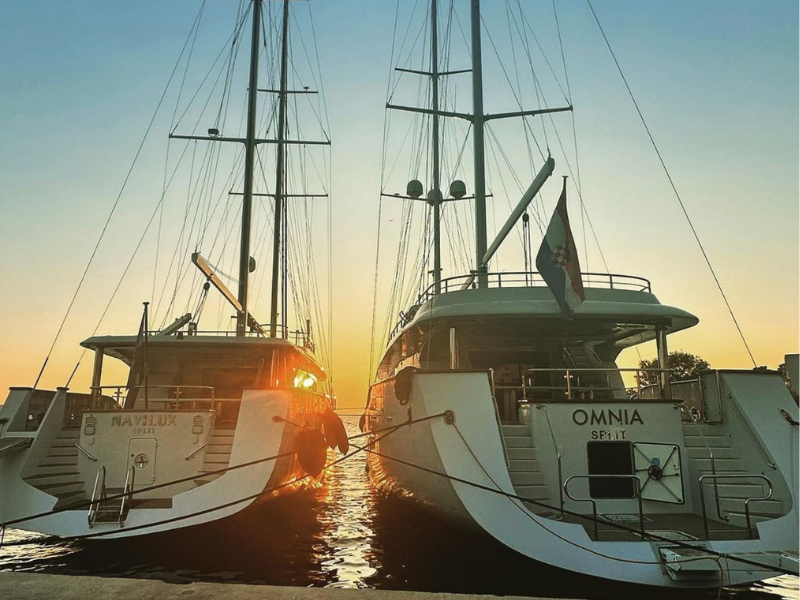 Yacht Navilux & Omnia docked side by side