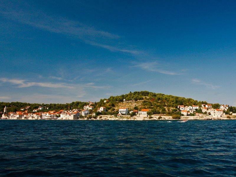 Island Prvić view from the sea