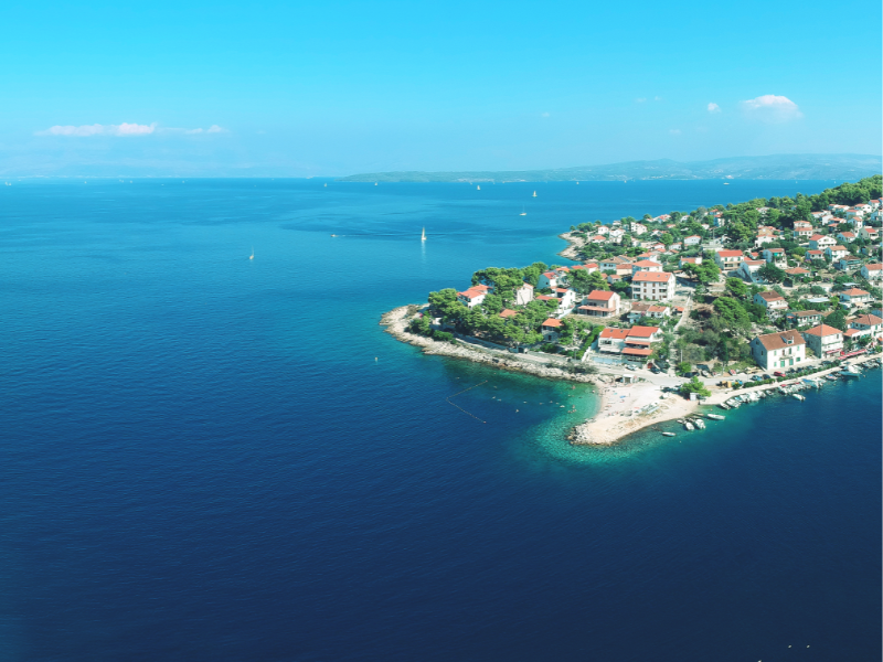 Aerial view of Solta, Croatia